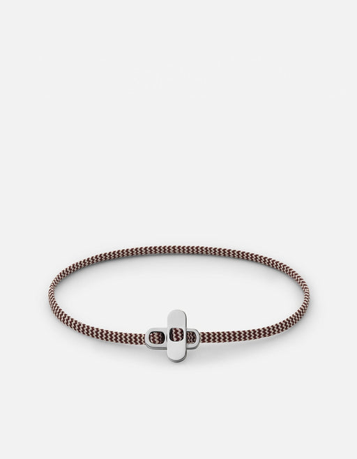 Miansai Bracelets Metric 2.5mm Rope Bracelet, Sterling Silver Red/Gray / M / Monogram: No