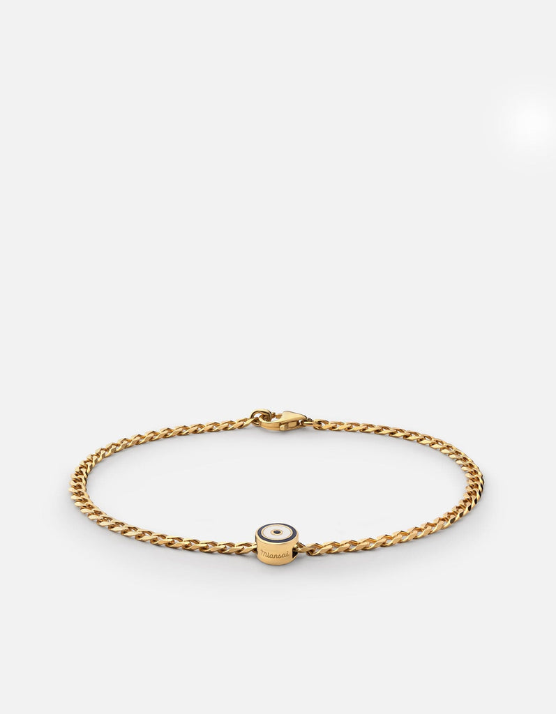 Miansai Bracelets Opus Sapphire Type Chain Bracelet, Gold Vermeil/Blue No Letter / Blue / S / Monogram: No