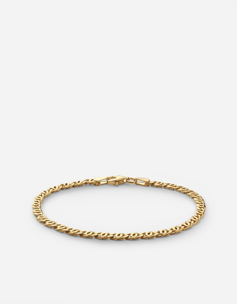 Miansai Bracelets Flat Pyper Bracelet, Gold Vermeil Polished Gold / S
