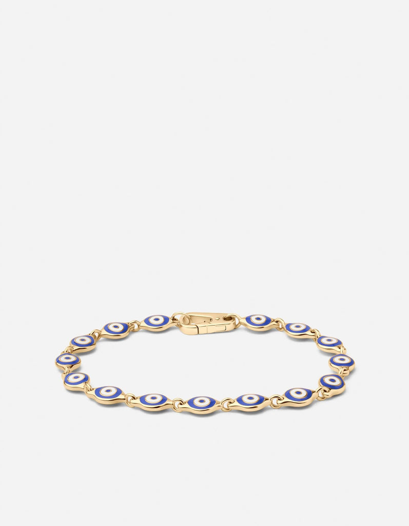 Miansai Bracelets Blue Eye Bracelet, Gold Vermeil/Blue Blue / M