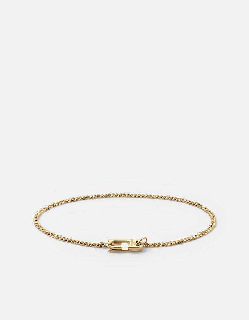 Miansai Bracelets 2mm Mini Annex Bracelet, Gold Vermeil Polished Gold / M