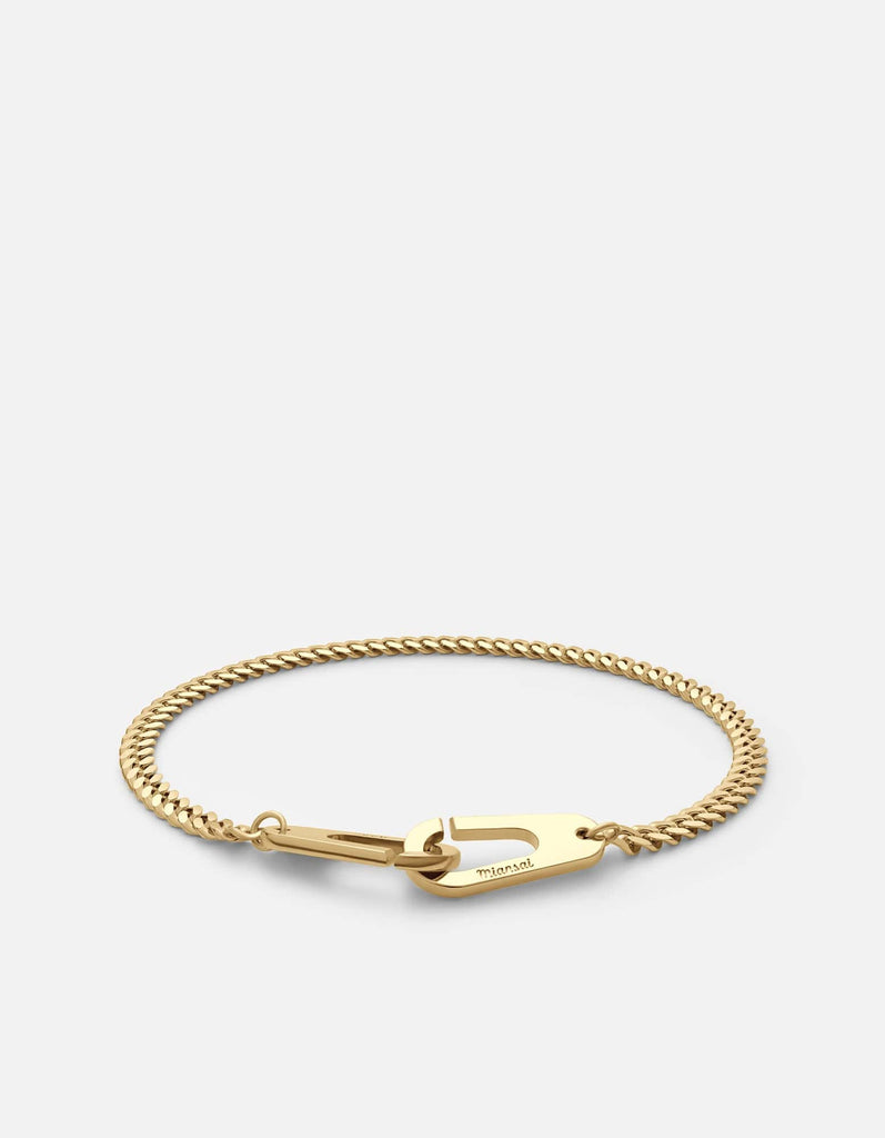 Miansai Bracelets Dima Chain Bracelet, Gold Vermeil Polished Gold / M