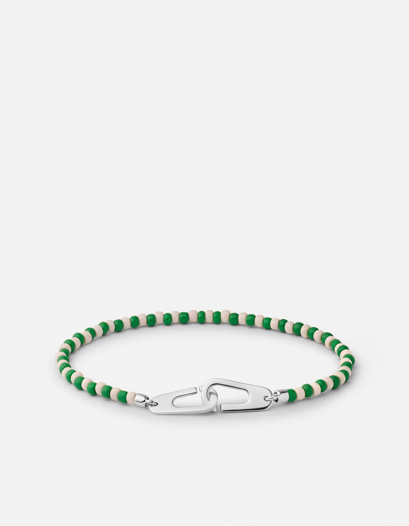 Miansai Bracelets Niko Bracelet, Sterling Silver / Green Green / M