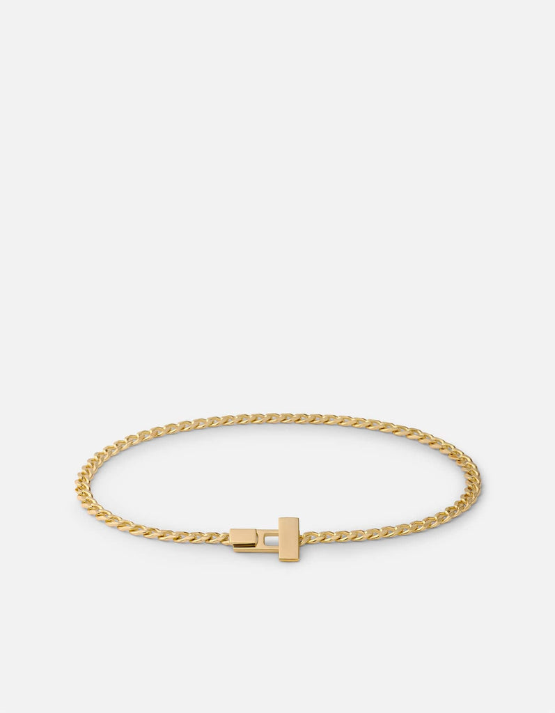 Miansai Bracelets Bode Chain Bracelet, Gold Vermeil Polished Gold / S