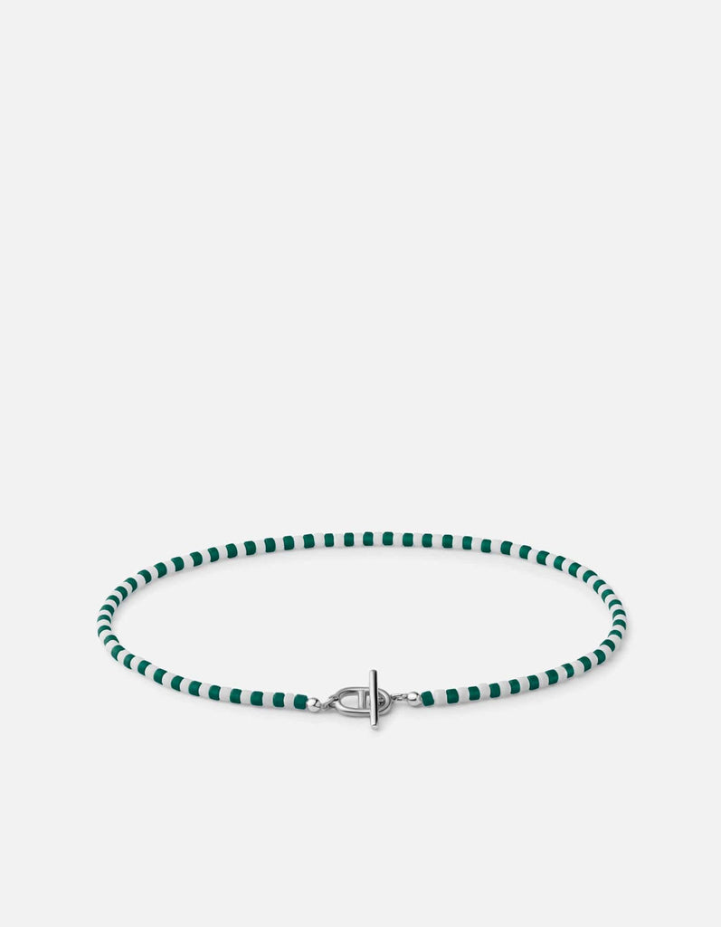 Miansai Bracelets Avi Bracelet, Sterling Silver / Green Green/White / M