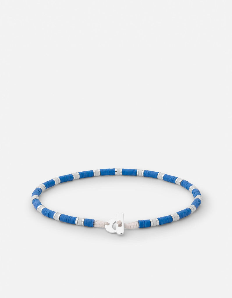 Miansai Bracelets Cove Bead Bracelet, Sterling Silver / Blue Blue / M