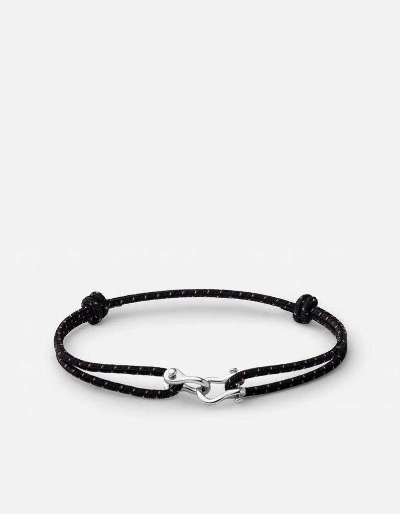 Miansai Bracelets Screw Cuff Bungee Bracelet, Silver Tone / Black/Brown Black/Brown / O/S