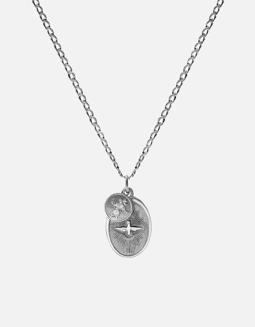 Miansai Necklaces Dove Necklace, Sterling Silver Matte Silver / 24 in. / Monogram: No