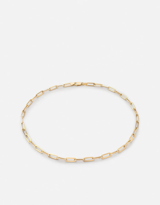 Miansai Necklaces Volt Link Choker, 14k Gold Pavé Polished Gold / 15 in.