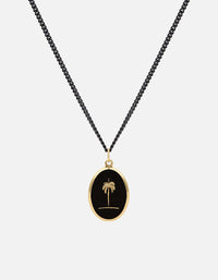 Miansai Necklaces Palm Tree Necklace, Gold/Black Polished Gold Black / 24 in. / Monogram: No