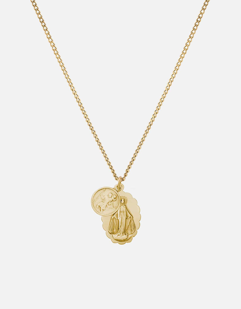 Miansai Necklaces Mini Saints Necklace, Gold Polished Gold / 18 in.