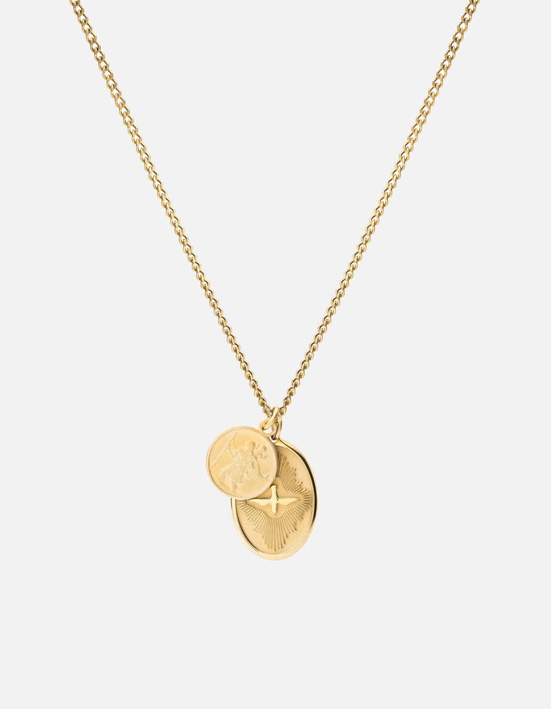 Miansai Necklaces Mini Dove Necklace, Gold Vermeil Polished Gold / 18 in. / Monogram: No