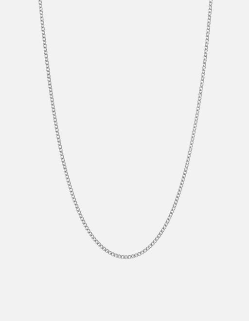 Miansai Necklaces 2mm Cuban Chain Necklace, Polished Silver Polished Silver / 24 in.