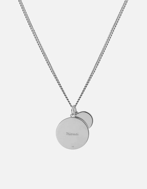Miansai Necklaces Saint Christopher Surf Necklace, Sterling Silver/Black