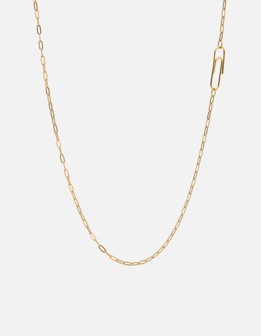 Miansai Necklaces Volt Link Paper Clip Necklace, Gold Vermeil Polished Gold / 24 in.
