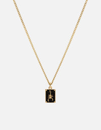 Miansai Necklaces Scorpius Necklace, Gold Vermeil/Black Black / 24 in. / Monogram: No