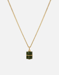 Miansai Necklaces Otis Jasper Necklace, Gold Vermeil Green / 24 in. / Monogram: No
