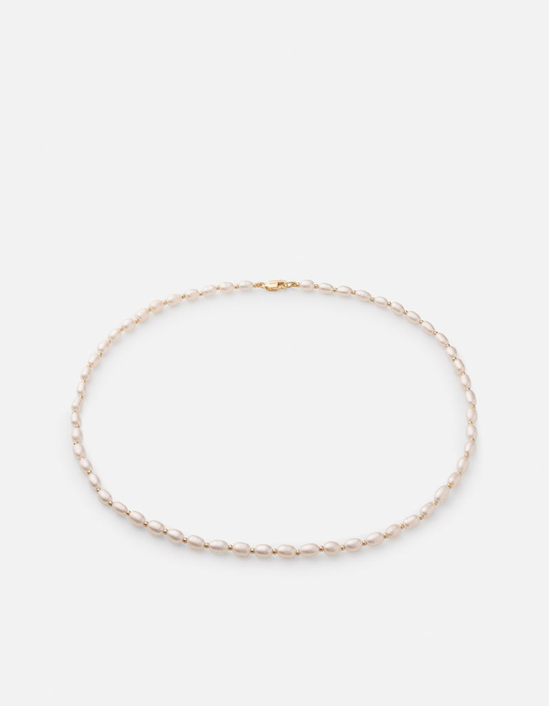 Miansai Necklaces Perla Choker, Gold Vermeil/Pearls Polished Gold w/Pearls / 15 in.