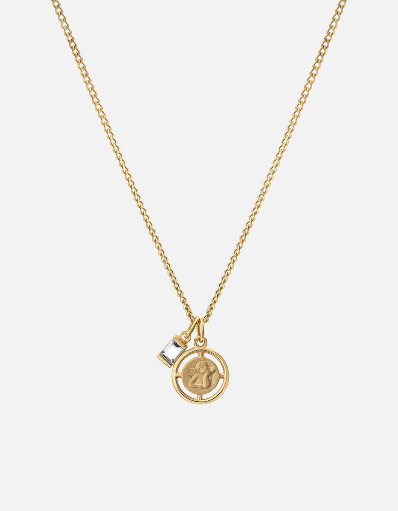 Miansai Necklaces Guardian Quartz Necklace, Gold Vermeil Smoky / 18 in.