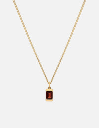 Miansai Necklaces Valor Garnet Necklace, 14k Gold Red / 18 in.