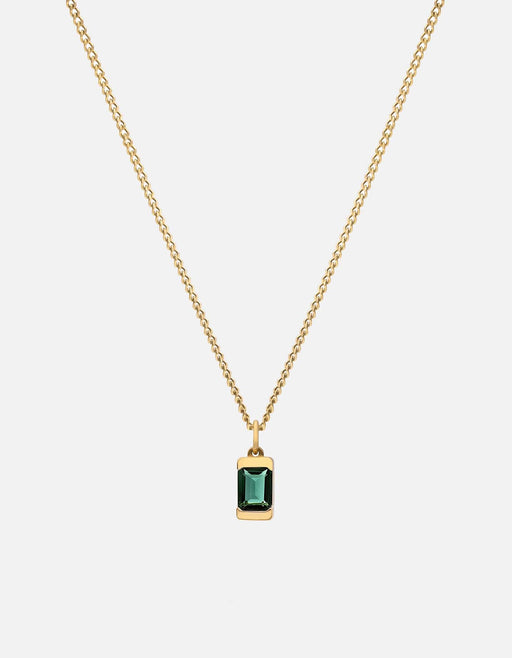 Miansai Necklaces Valor Quartz Necklace, 14k Gold Green / 21 in.