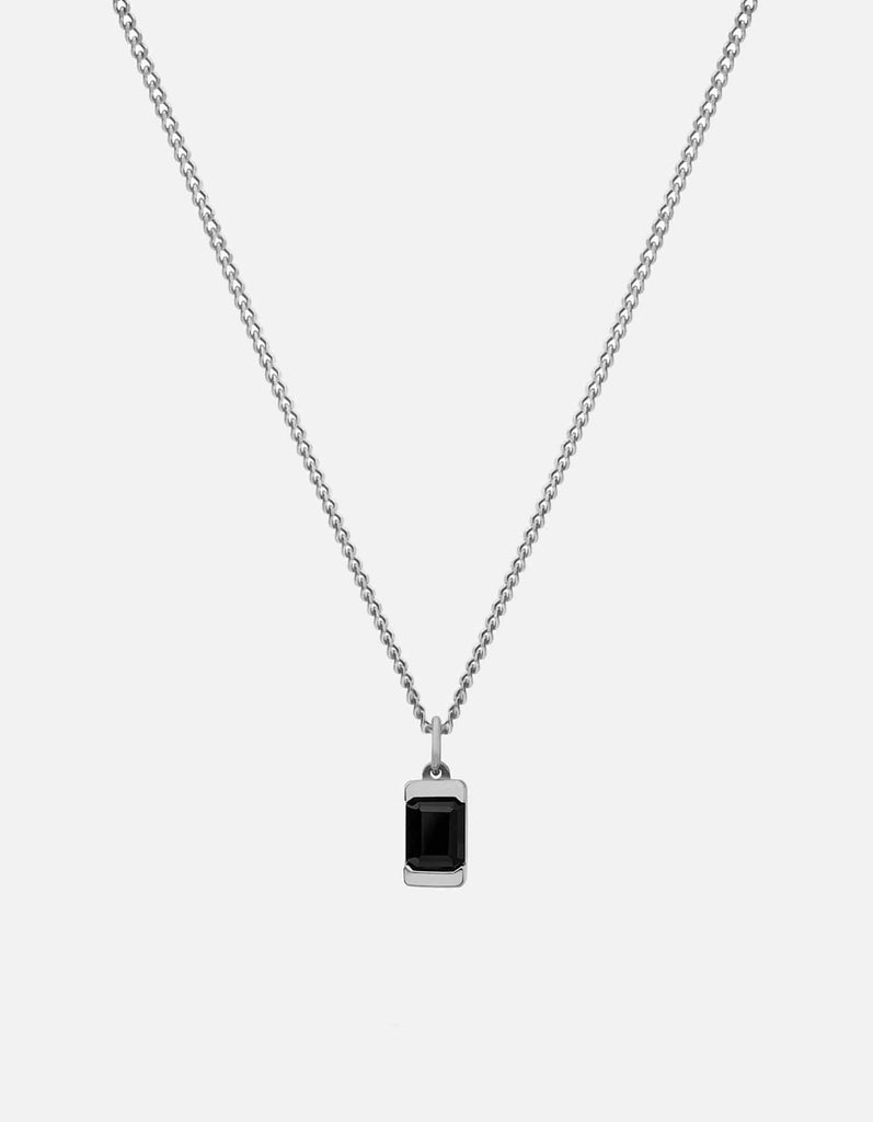 Miansai Necklaces Valor Onyx Necklace, Sterling Silver Black / 21 in.
