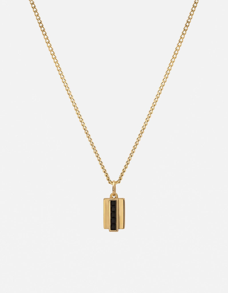 Miansai Necklaces Vertigo Onyx Necklace, Gold Vermeil Black / 21 in.