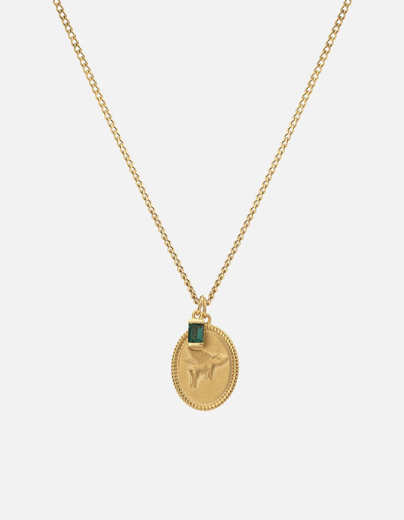 Miansai Necklaces When Pigs Fly Quartz Necklace, Gold Vermeil Green / 21 in.