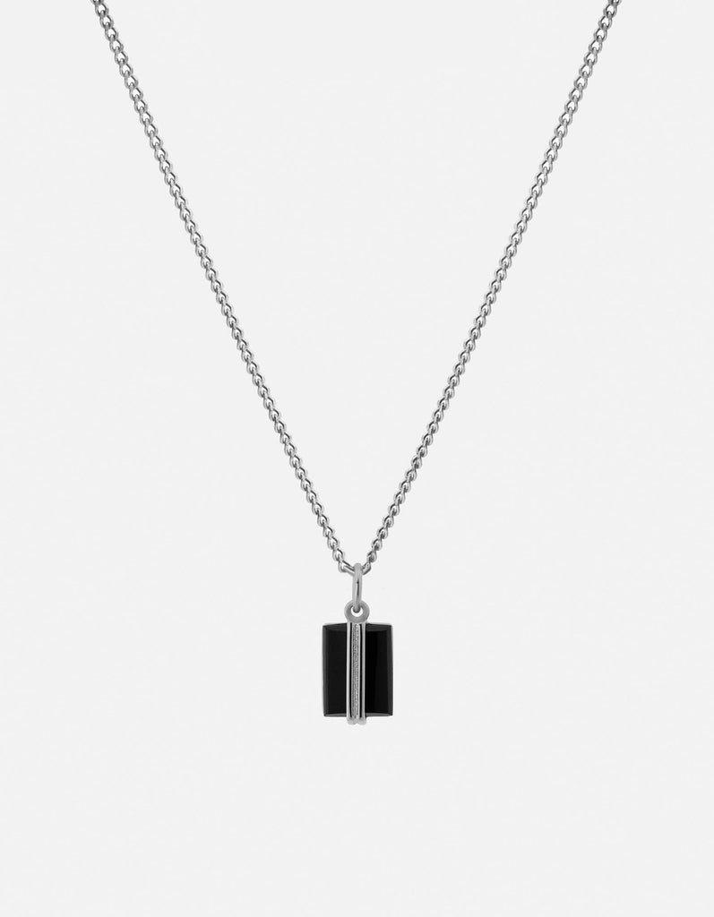 Miansai Necklaces Paolo Onyx Necklace, Sterling Silver Black / 21 in.