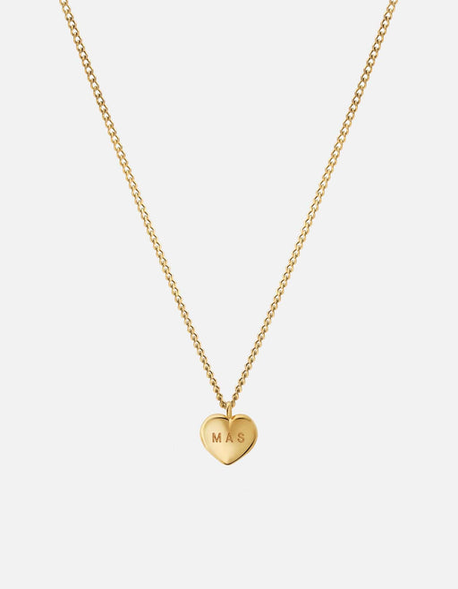 Miansai Necklaces Carino Heart Necklace, Gold Vermeil