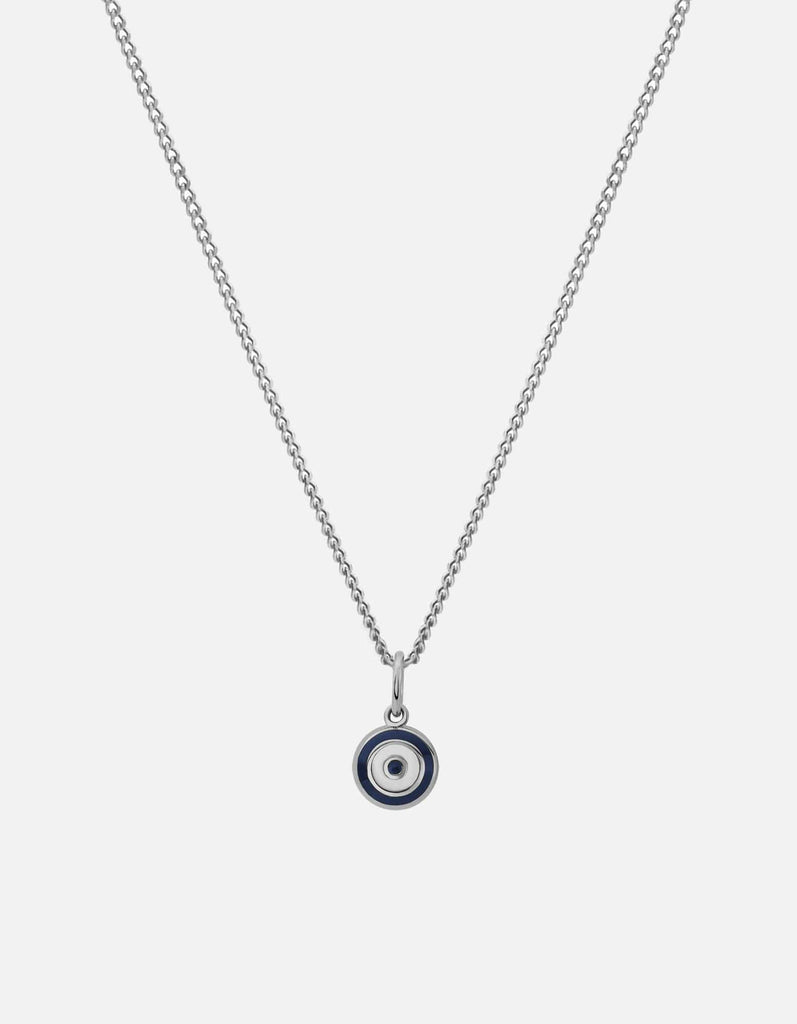 Miansai Necklaces Ojos Necklace, Sterling Silver/Blue Blue / 21 in. / Monogram: No