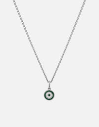 Miansai Necklaces Ojos Necklace, Sterling Silver/Green Green / 21 in. / Monogram: No