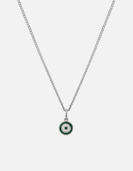 Miansai Necklaces Ojos Necklace, Sterling Silver/Black Green / 21 in. / Monogram: No