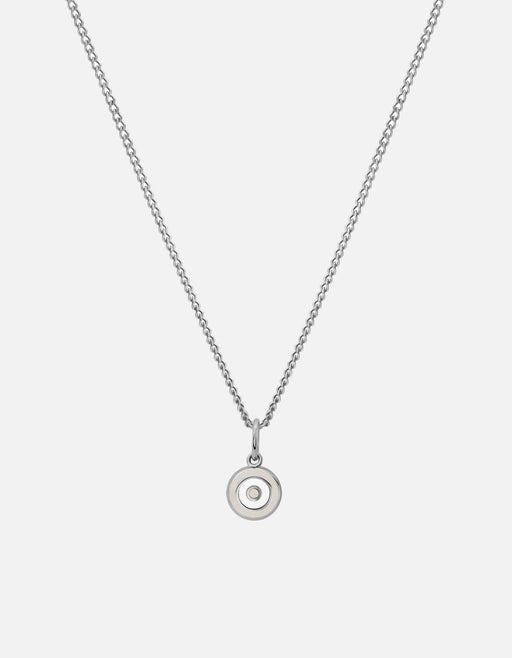 Miansai Necklaces Ojos Necklace, Sterling Silver/Green Linen / 21 in. / Monogram: No