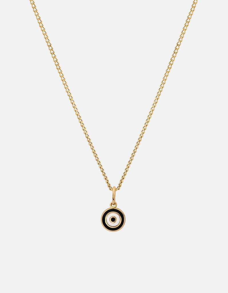 Miansai Necklaces Ojos Necklace, Gold Vermeil/Black Black / 21 in. / Monogram: No