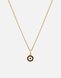 Miansai Necklaces Ojos Necklace, Gold Vermeil/Black Black / 18 in. / Monogram: No
