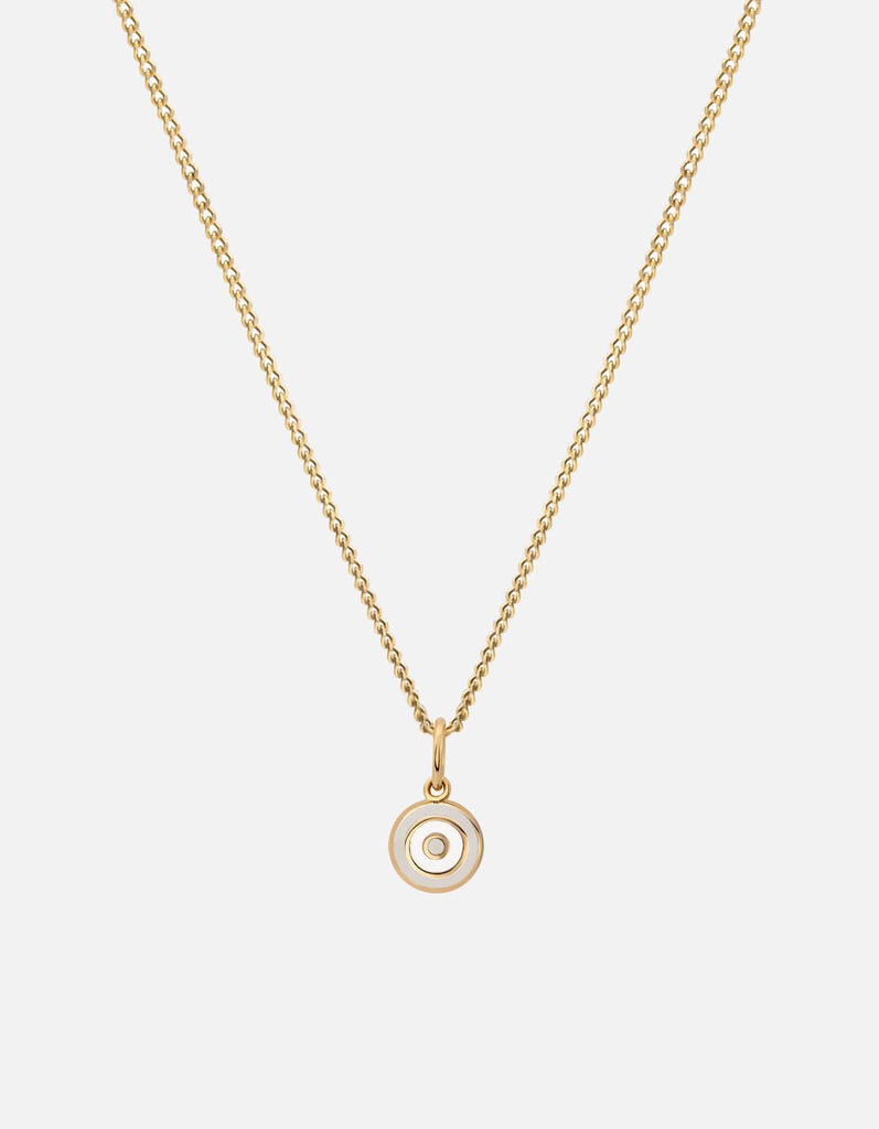 Miansai Necklaces Ojos Necklace, Gold Vermeil/Linen Linen / 18 in. / Monogram: No