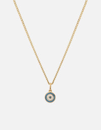 Miansai Necklaces Ojos Necklace, Gold Vermeil/Sky Blue Sky Blue / 18 in. / Monogram: No