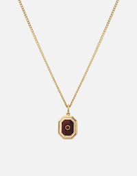 Miansai Necklaces Umbra Garnet Necklace, Gold Vermeil/Red Red / 18 in. / Monogram: No