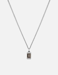 Miansai Necklaces Valor Gray Topaz Necklace, Sterling Silver Gray / 21 in.