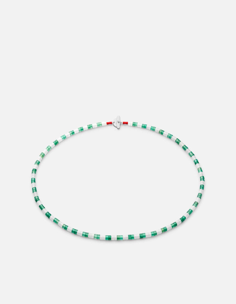 Miansai Necklaces Kai Agate Choker, Sterling Silver / Green Green / 15in.