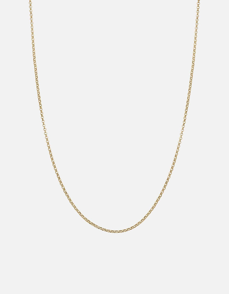 Miansai Necklaces 1.3mm Rolo Chain Necklace, Gold Vermeil Polished Gold / 16in.-18in.