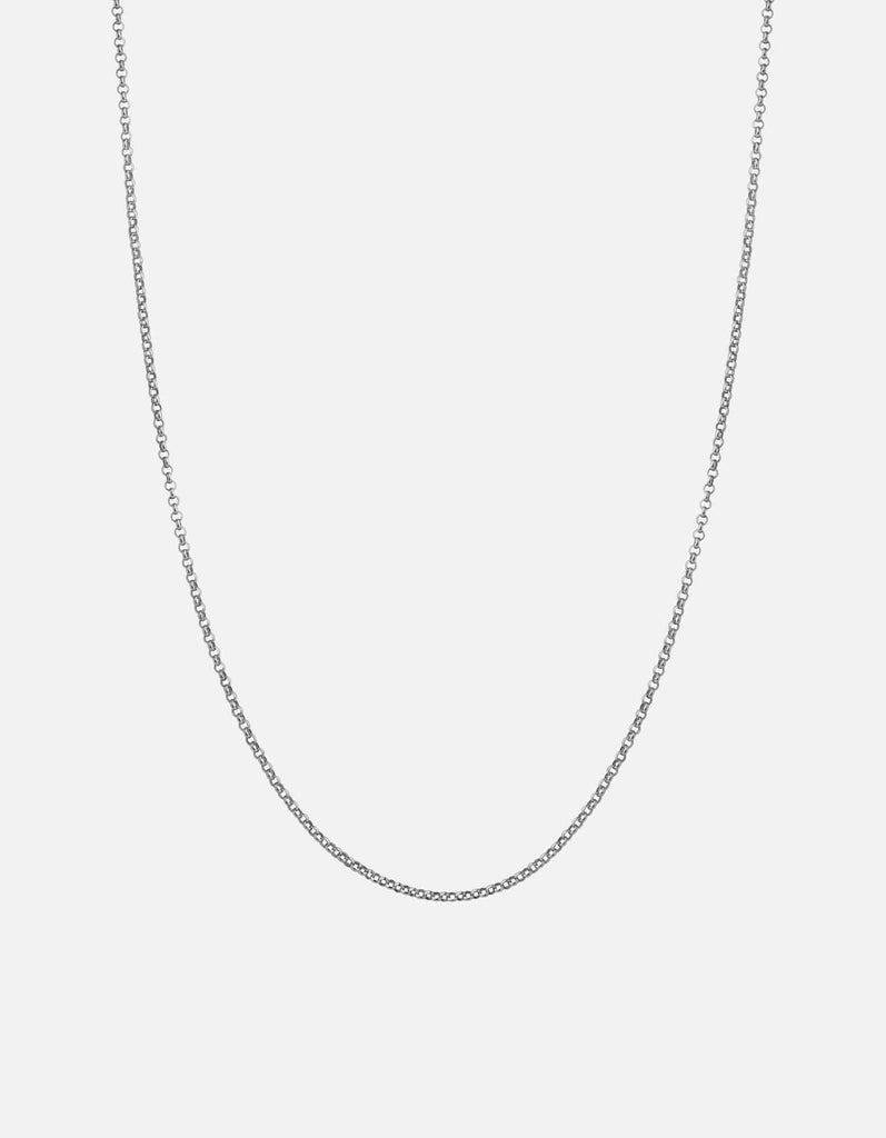 Miansai Necklaces 1.3mm Rolo Chain Necklace, Sterling Silver Polished Silver / 16in.-18in.