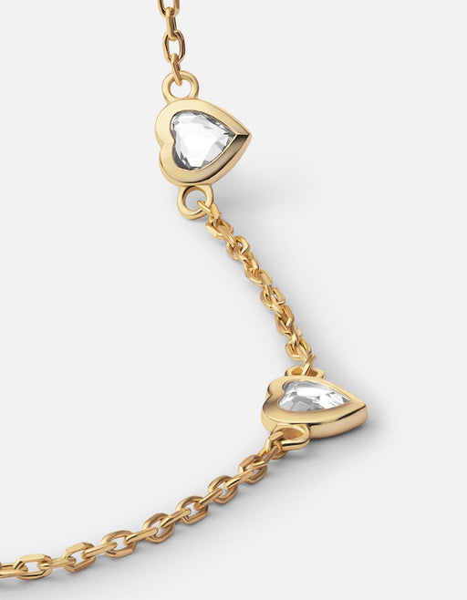 Miansai Necklaces Amore Topaz Heart Choker, Gold Vermeil Polished Gold / 15 in.