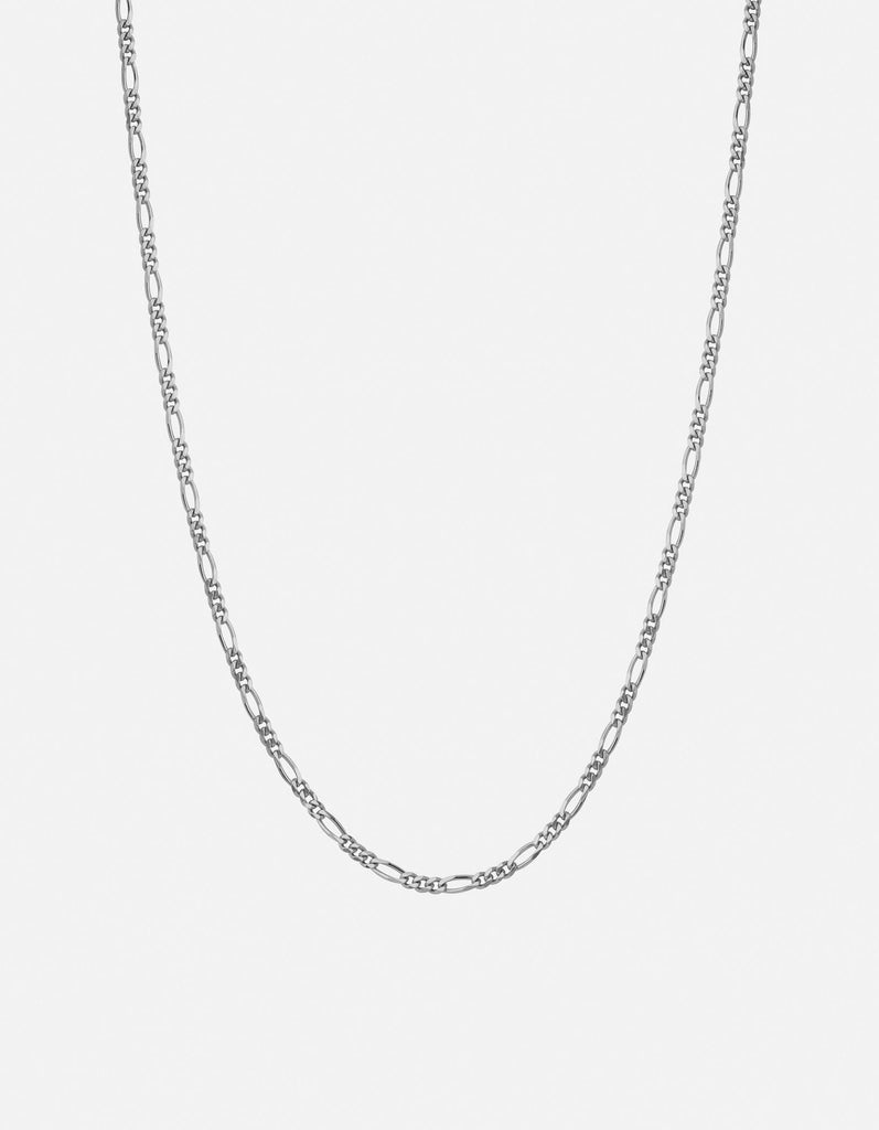Miansai Necklaces 3mm Figaro Chain Necklace, Sterling Silver Polished Silver / 22in.