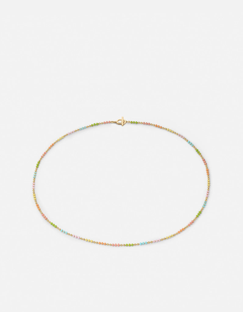 Miansai Necklaces Orb 1.5mm Chain Choker, Gold Vermeil w/Pastel Enamel Pastel/Gold / 15in.