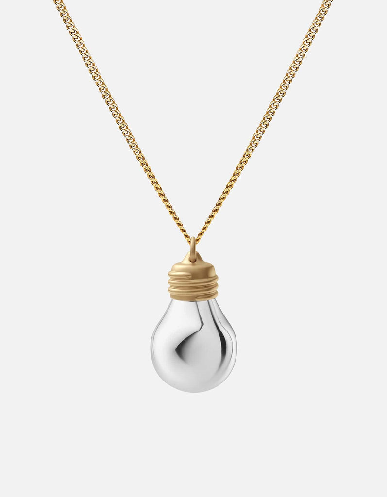 Miansai Necklaces Light Bulb Vial Necklace, Gold Vermeil Polished Gold / 24 in.