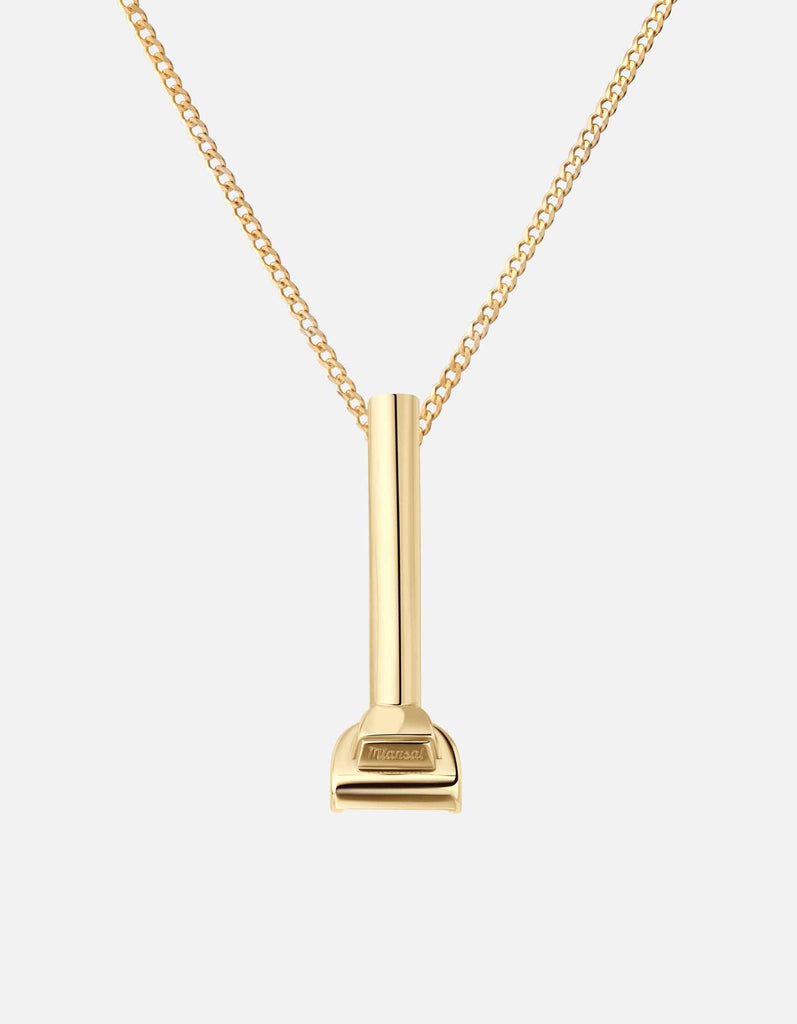 Miansai Necklaces Vacuum Straw Pendant Necklace, 14k Gold Polished Gold / 24 in.