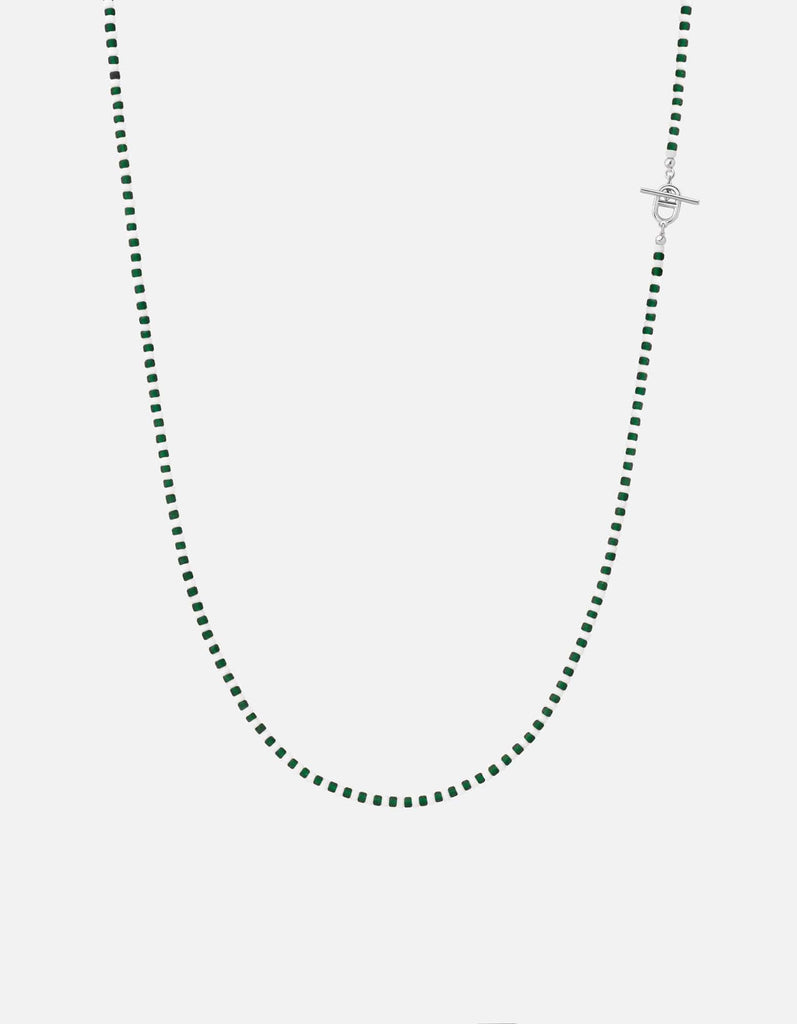 Miansai Necklaces Avi Necklace, Sterling Silver / Green/White Green/White / 22in.