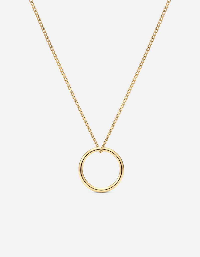 Miansai Necklaces Carolyn Ring Pendant Necklace, Gold Vermeil Polished Gold / 21in.